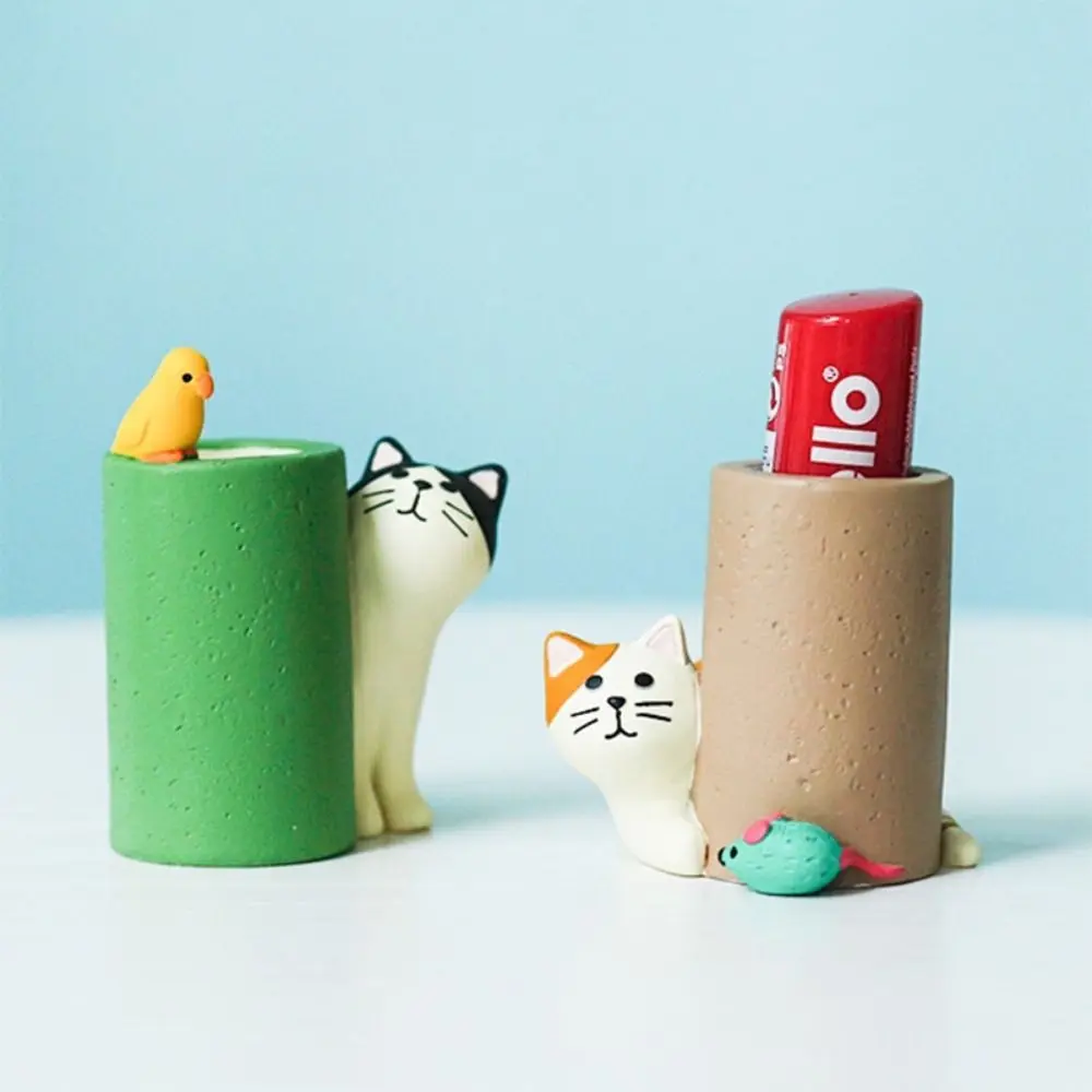 Cat Ornaments Desk Pen Holder Cute Cat And Mouse Small Desk Organizer Single Pencil Holder Resin Makeup Brush Holder
Cat Ornaments Desk Pen Holder Cute Cat And Mouse Small Desk Organizer Single Pencil Holder Resin Makeup Brush Holder