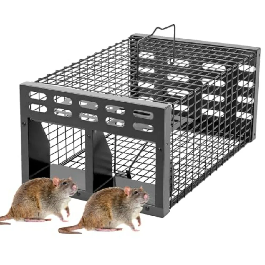 Rat Trap, Humane Live Rat Trap and Automatic Reset Mouse Traps with Dual One-Way Door Design Catch and Release for Mice, Chipmu
Rat Trap, Humane Live Rat Trap and Automatic Reset Mouse Traps with Dual One-Way Door Design Catch and Release for Mice, Chipmu