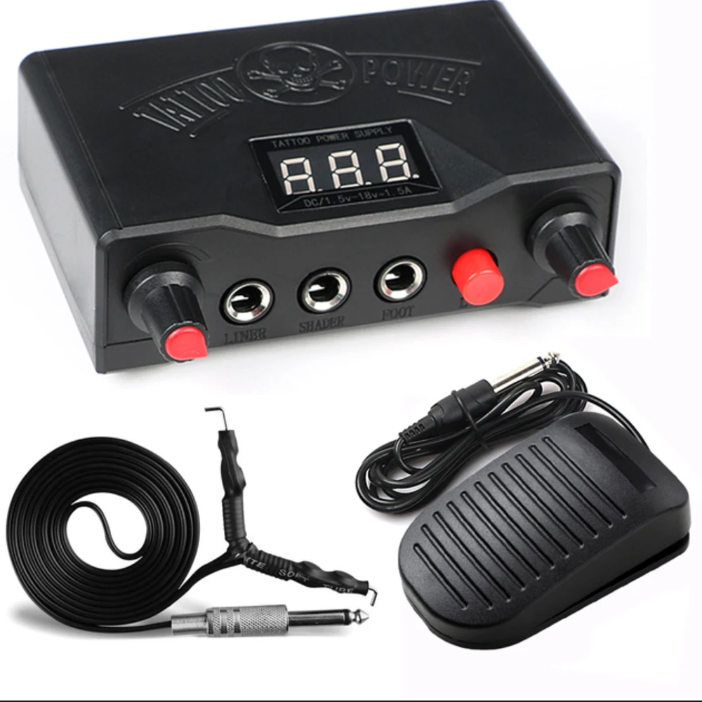 Professional Dual Digital Tattoo Machine Power Supply Kit with Foot Pedal and Clip Cord
Professional Dual Digital Tattoo Machine Power Supply Kit with Foot Pedal and Clip Cord