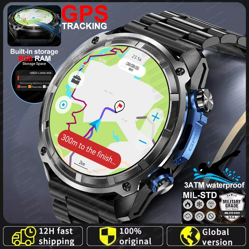 НОВЫЙ 4 ГБ видеоплеер с памятью, умные часы AMOLED с GPS, автономными картами, военные спортивные умные часы для мужчин, водонепроницаемый браслет для плавания 30 м 
НОВЫЙ 4 ГБ видеоплеер с памятью, умные часы AMOLED с GPS, автономными картами, военные спортивные умные часы для мужчин, водонепроницаемый браслет для плавания 30 м