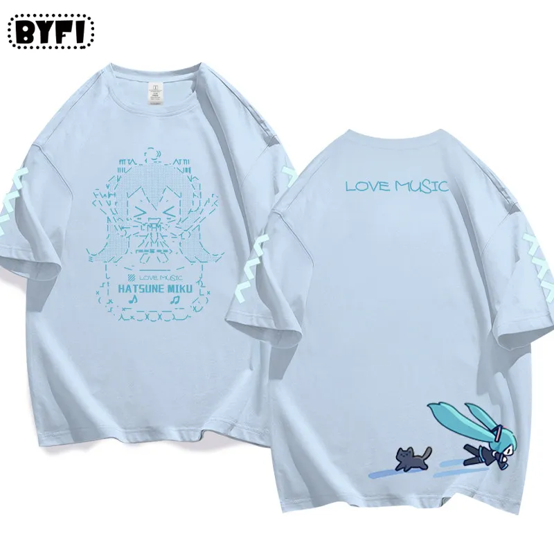 Hatsune Miku Miku Short Sleeve Anime Animation Peripheral Cartoon Printing Men and Women's New Fashionable Loose T-shirt
Hatsune Miku Miku Short Sleeve Anime Animation Peripheral Cartoon Printing Men and Women's New Fashionable Loose T-shirt