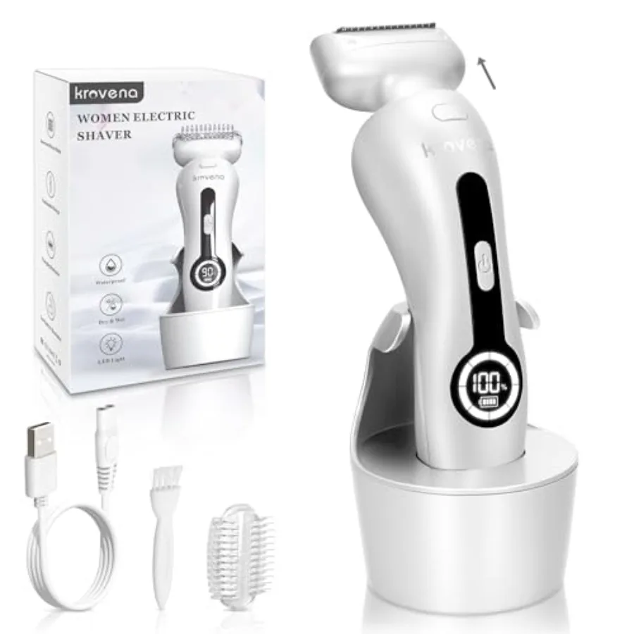 Electric Shaver for Women Electric Razor for Womens Bikini Legs Underarm Public Hairs Rechargeable Trimmer with Detachable Head
Electric Shaver for Women Electric Razor for Womens Bikini Legs Underarm Public Hairs Rechargeable Trimmer with Detachable Head