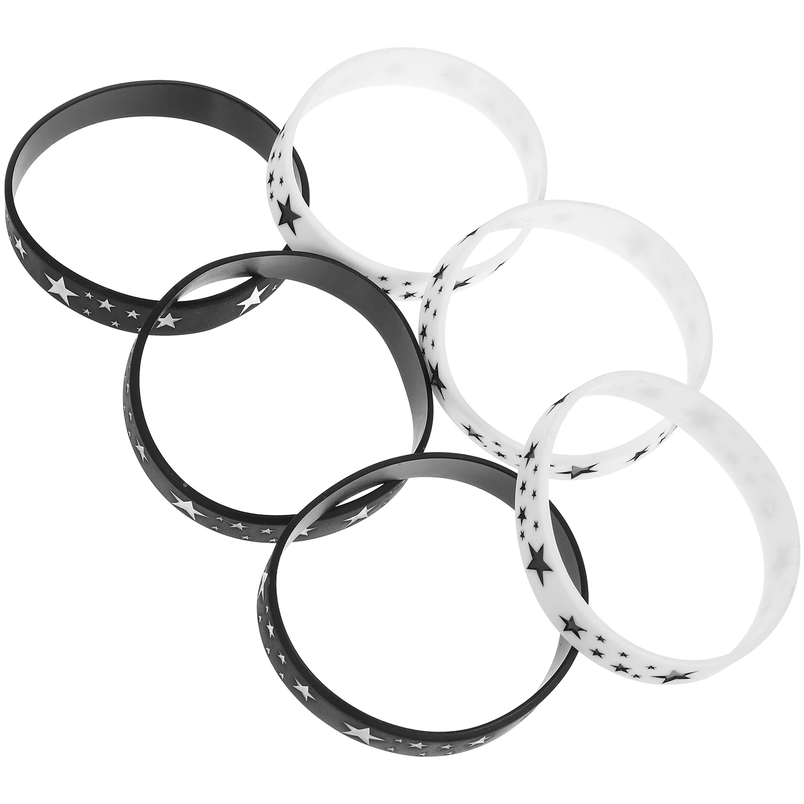 6pcs Wristbands Elastic Silicone Comfortable Stretchy Unisex Festival Reusable Party Black White Words Hand Rings Hair Ropes
6pcs Wristbands Elastic Silicone Comfortable Stretchy Unisex Festival Reusable Party Black White Words Hand Rings Hair Ropes