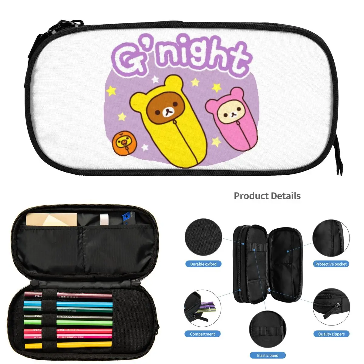 Good Night Rilakkuma Pencil Cases for Students Gifts Pen Box Pencil Bag Big Capacity Pencil Pouch Pen Holder
Good Night Rilakkuma Pencil Cases for Students Gifts Pen Box Pencil Bag Big Capacity Pencil Pouch Pen Holder