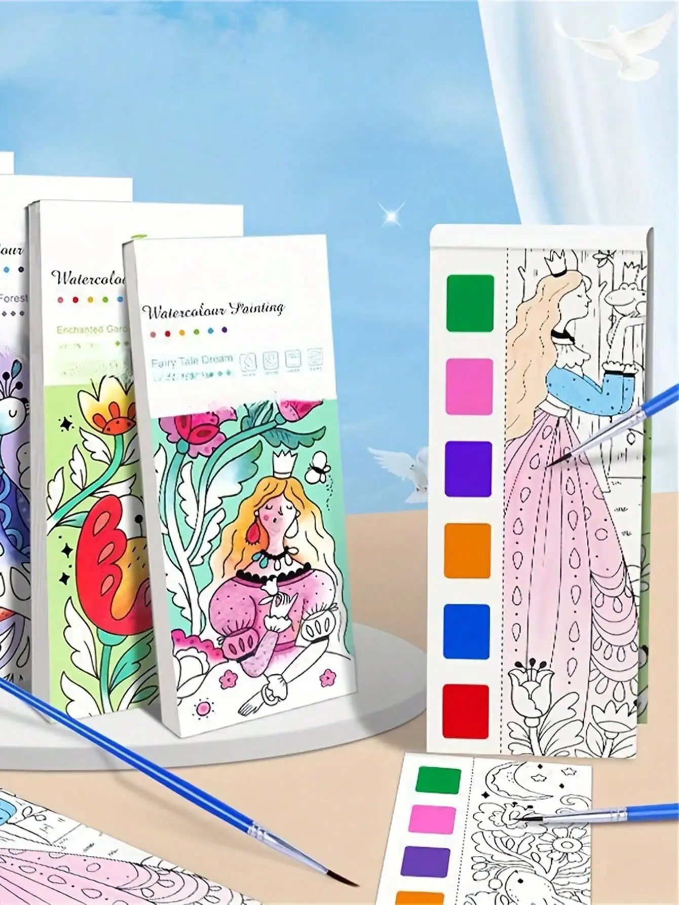 1 комплект детских акварельных раскрасок, книга для раскрашивания и рисования для школьников, бумага для рисования и раскрашивания
1 комплект детских акварельных раскрасок, книга для раскрашивания и рисования для школьников, бумага для рисования и раскрашивания