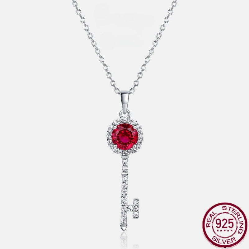 New S925 pure silver red gemstone set with cultivated colorful gemstones, fashionable necklace, light luxury wedding jewelry
New S925 pure silver red gemstone set with cultivated colorful gemstones, fashionable necklace, light luxury wedding jewelry