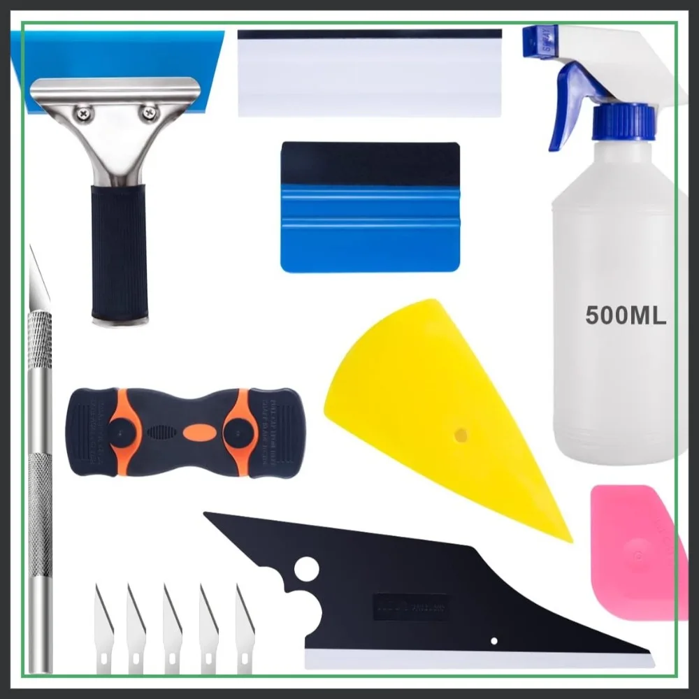 9 Pcs Car Window Tint Application Tools Kit, Squeegee & Scrapers for Vehicle Glass Film Installing
9 Pcs Car Window Tint Application Tools Kit, Squeegee & Scrapers for Vehicle Glass Film Installing