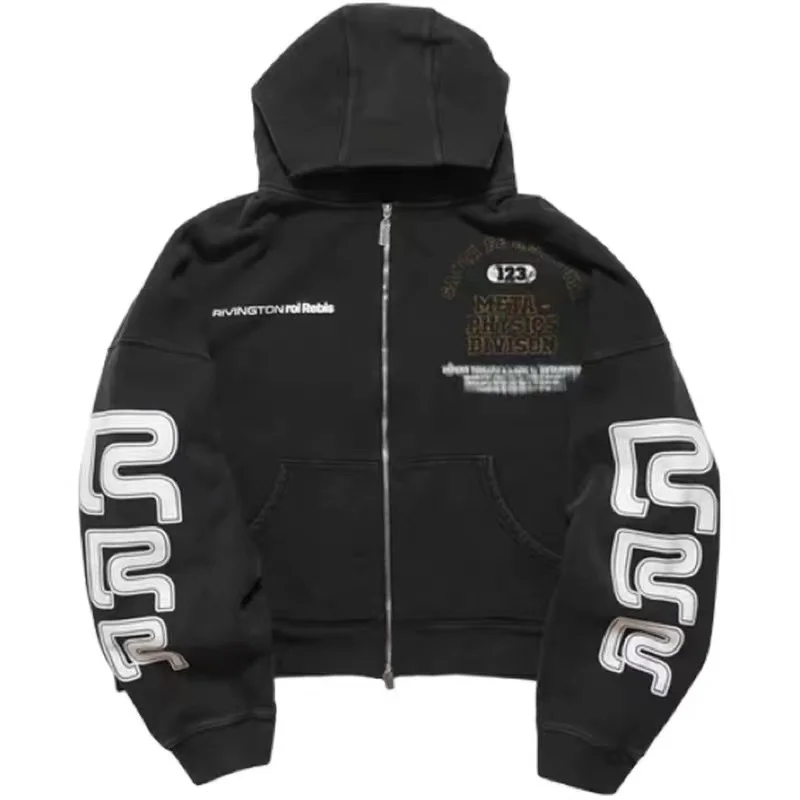 Уличная одежда свободного кроя для мужчин и женщин RRR123, хлопковая толстовка с капюшоном на молнии, черная толстовка премиум-качества с принтом в стиле ретро
Уличная одежда свободного кроя для мужчин и женщин RRR123, хлопковая толстовка с капюшоном на молнии, черная толстовка премиум-качества с принтом в стиле ретро