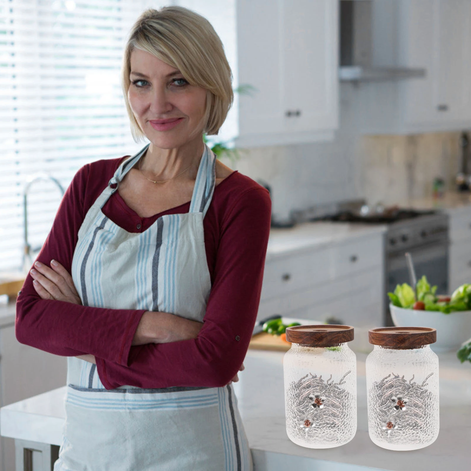 2pcs Glass Storage Jar With Wooden Lid Food Container Sealed For Tea Coffee Spices Dried Fruit Kitchen Jar Glass Can Storage Can
2pcs Glass Storage Jar With Wooden Lid Food Container Sealed For Tea Coffee Spices Dried Fruit Kitchen Jar Glass Can Storage Can