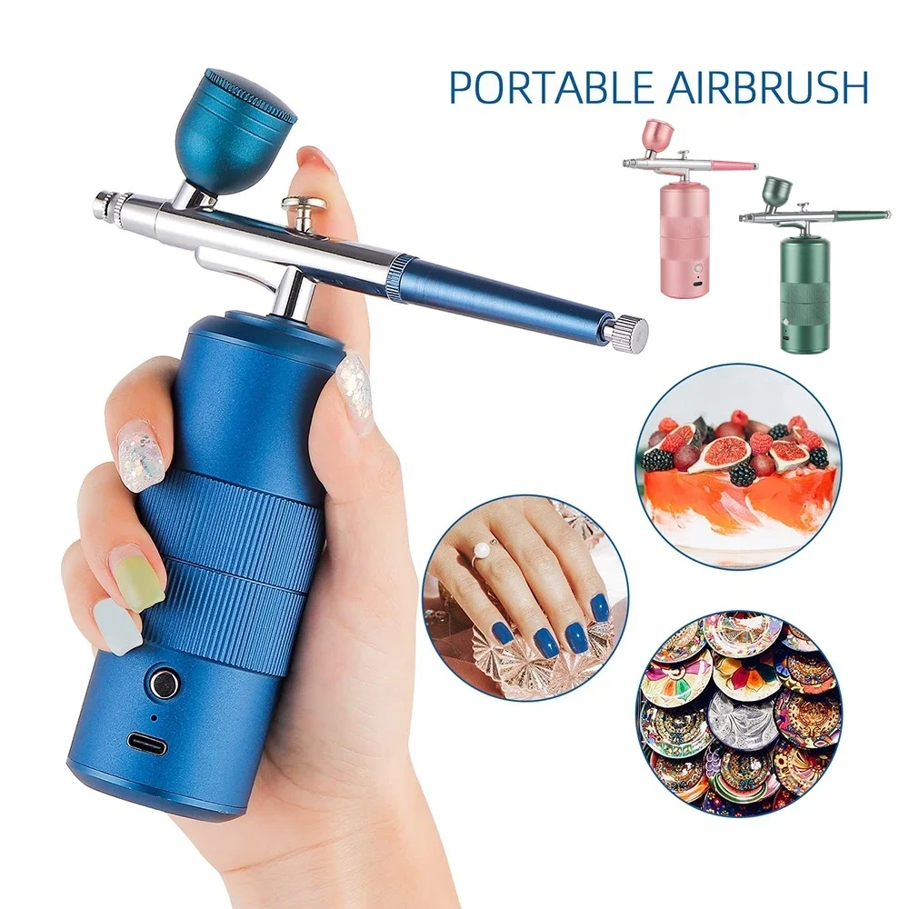 Blue Portable Nails Airbrush Kit With Compressor Oxygen Injector Nail Paint Spray Gun Makeup Tattoo Cake Painting Nano Sprayer
Blue Portable Nails Airbrush Kit With Compressor Oxygen Injector Nail Paint Spray Gun Makeup Tattoo Cake Painting Nano Sprayer