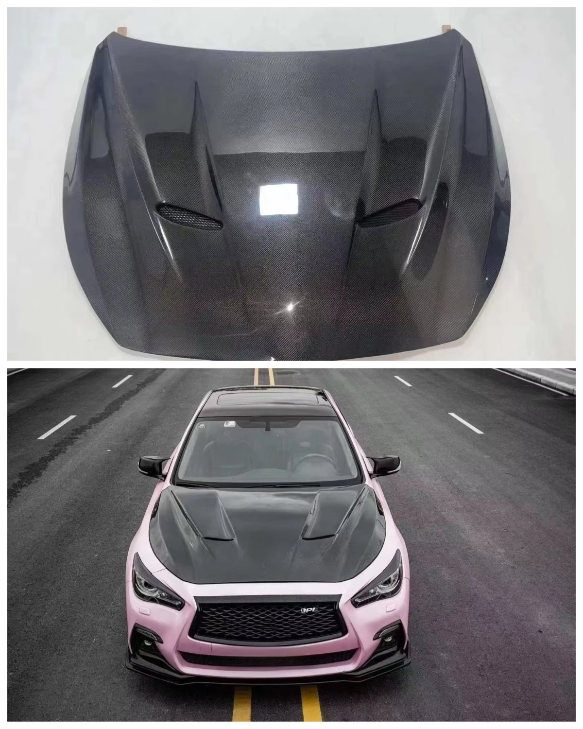 High Quality Carbon Fiber Engine Cover Bonnet for Infiniti Q50 Q50L Style Carbon Fiber Hood
High Quality Carbon Fiber Engine Cover Bonnet for Infiniti Q50 Q50L Style Carbon Fiber Hood