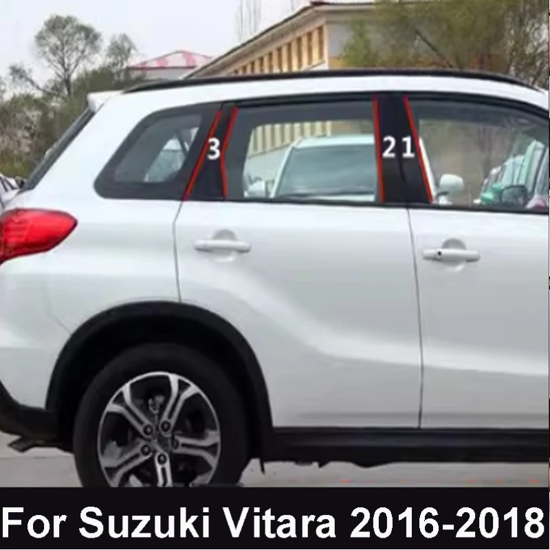 Для Suzuki Vitara 2018 2017 2016, отделка окна автомобиля, материал ПК, черное зеркало, центральная стойка, защитная наклейка, аксессуар
Для Suzuki Vitara 2018 2017 2016, отделка окна автомобиля, материал ПК, черное зеркало, центральная стойка, защитная наклейка, аксессуар