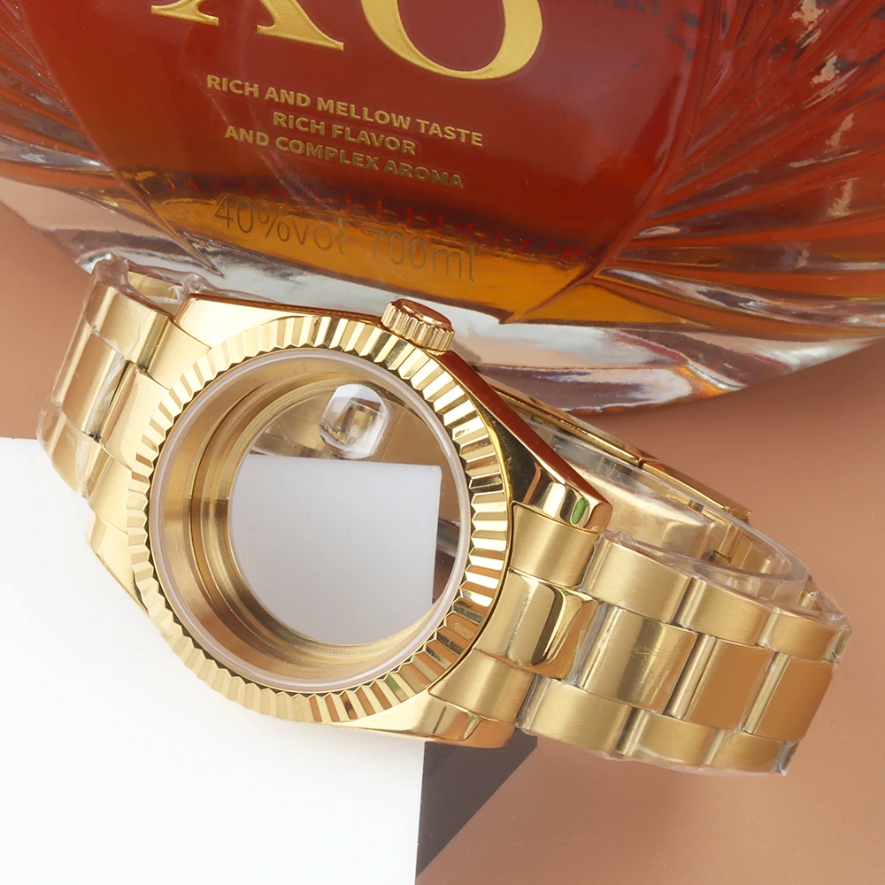 36mm 39mm Sapphire nh35 Gold Case Diving Men's Stainless Steel Case Oyster Polish Bracelet For Datejust Seiko NH35 NH36 Movement
36mm 39mm Sapphire nh35 Gold Case Diving Men's Stainless Steel Case Oyster Polish Bracelet For Datejust Seiko NH35 NH36 Movement