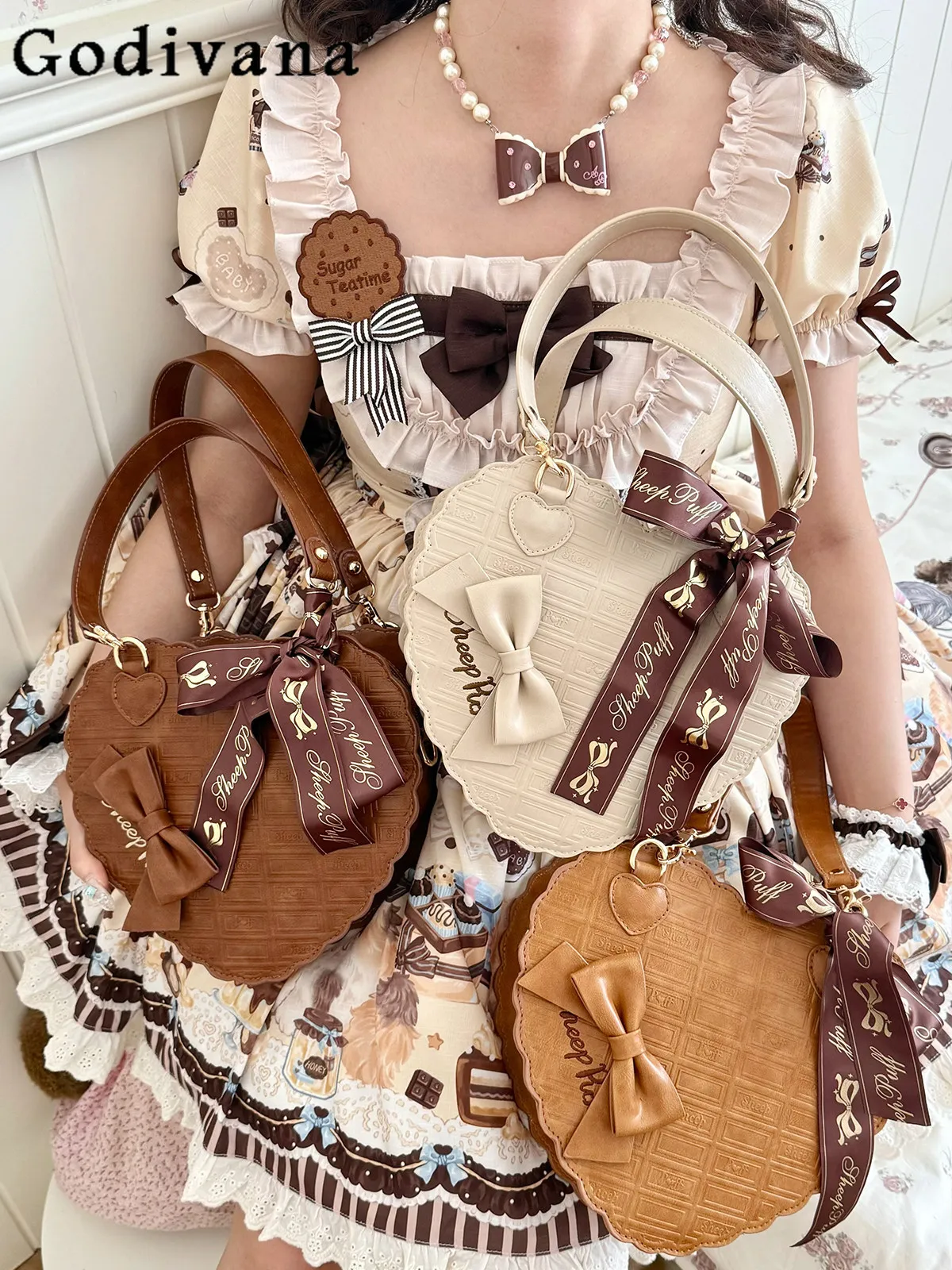 Original Sweet Lolita Heart-shaped Handbag Girls Princess Brown Cute Bow Ribbon Fashion Casual Crossbody Bag for Women 2026 New
Original Sweet Lolita Heart-shaped Handbag Girls Princess Brown Cute Bow Ribbon Fashion Casual Crossbody Bag for Women 2026 New