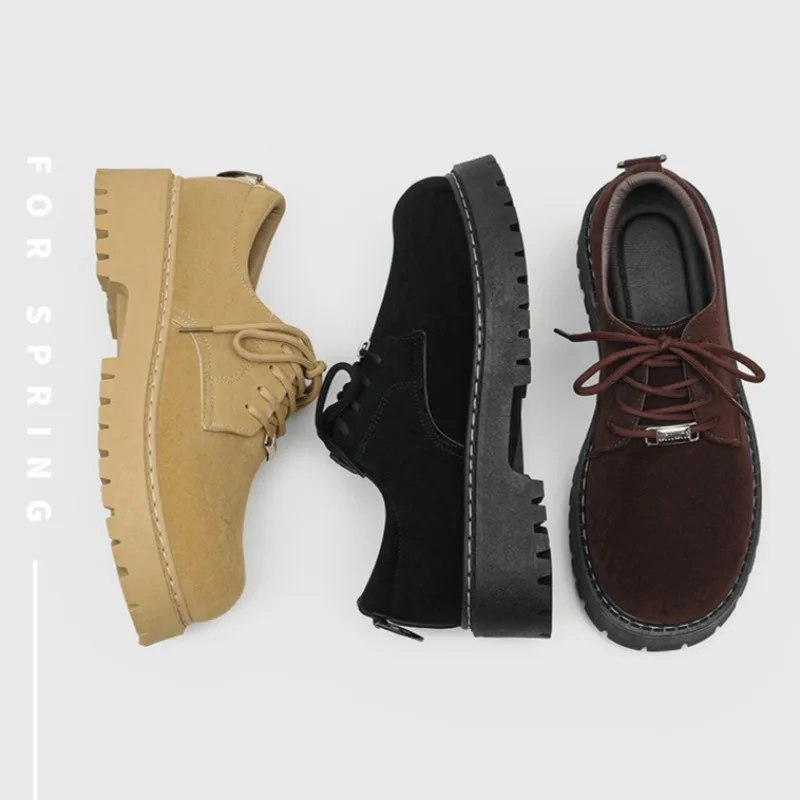 Fashion Mens Retro Chunky Derby Shoes Suede Casual Thick Sole Heightening Work Boots Non-slip Lace Up Footwear Platform Sneakers
Fashion Mens Retro Chunky Derby Shoes Suede Casual Thick Sole Heightening Work Boots Non-slip Lace Up Footwear Platform Sneakers
