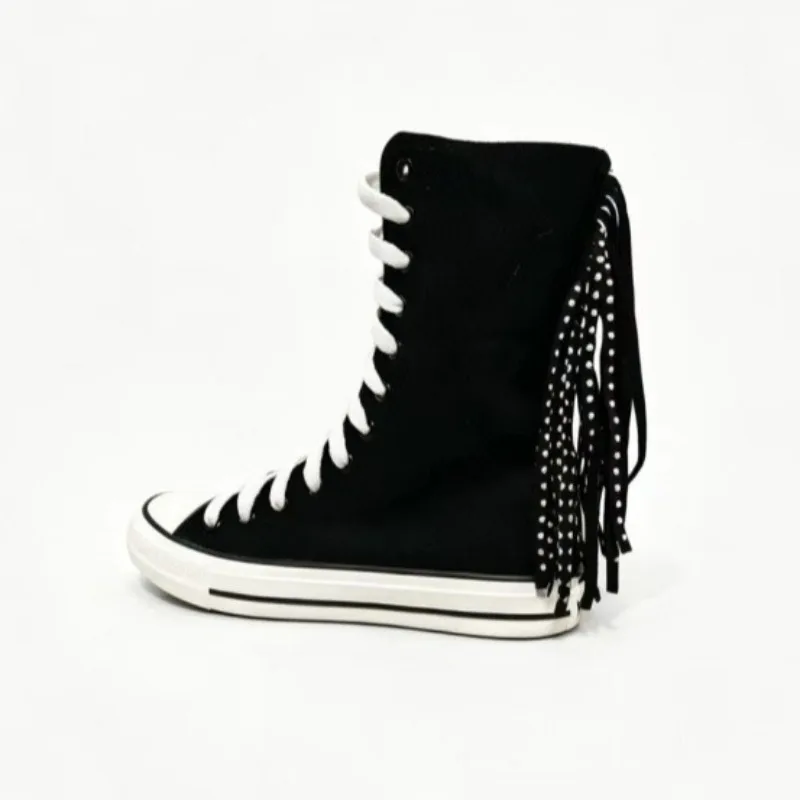 New Womens Fringe Rhinestone High Top Canvas Shoes Black White Lace Up Tassel Decor Casual Sneakers for Streetwear Hip Hop Style
New Womens Fringe Rhinestone High Top Canvas Shoes Black White Lace Up Tassel Decor Casual Sneakers for Streetwear Hip Hop Style
