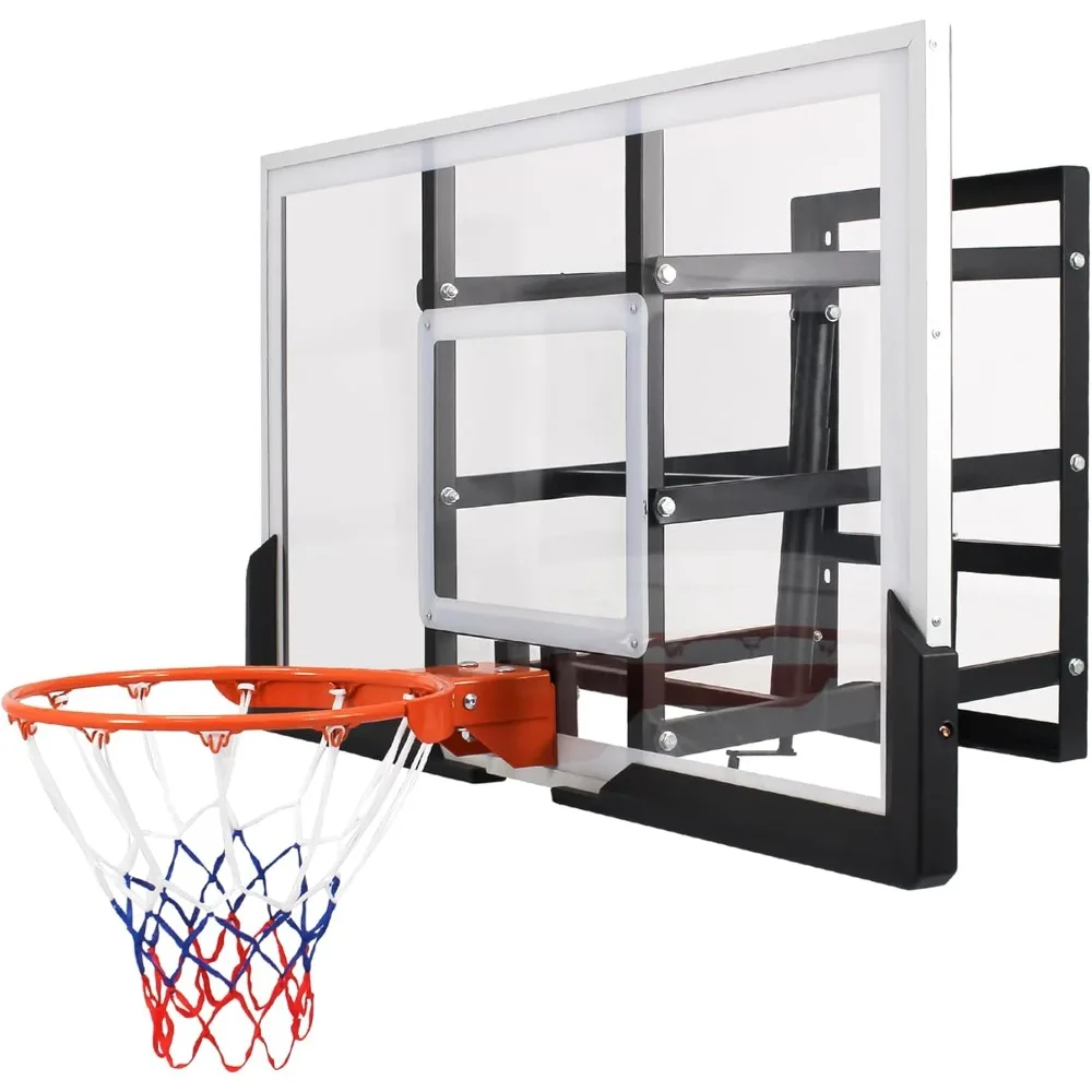54" Wall Mounted Adjustable Basketball Hoop with Shatterproof Backboard and Heavy-Duty Rim, Ideal for Gyms Garages
54" Wall Mounted Adjustable Basketball Hoop with Shatterproof Backboard and Heavy-Duty Rim, Ideal for Gyms Garages