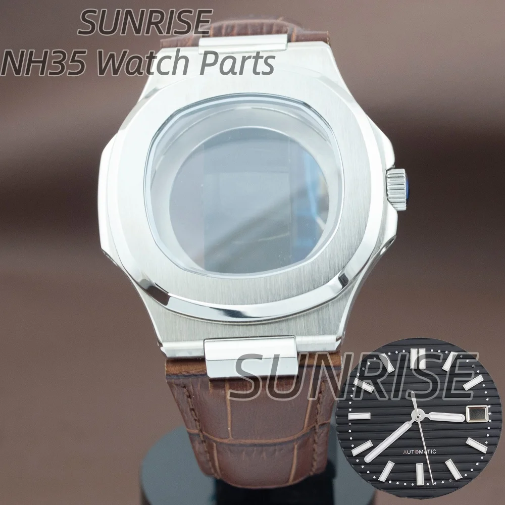41mm Watch Case 316L Stainless Steel For Seiko NH35 NH36 NH38 Movement 30.5mm Dial Brown Genuine Leather Bracelet Mod Nautilus
41mm Watch Case 316L Stainless Steel For Seiko NH35 NH36 NH38 Movement 30.5mm Dial Brown Genuine Leather Bracelet Mod Nautilus