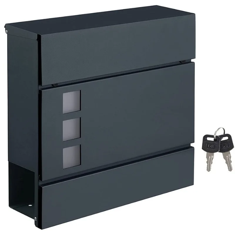 European and American simple outdoor galvanized sheet wall-mounted locking mailbox with observation window, easy to install
European and American simple outdoor galvanized sheet wall-mounted locking mailbox with observation window, easy to install