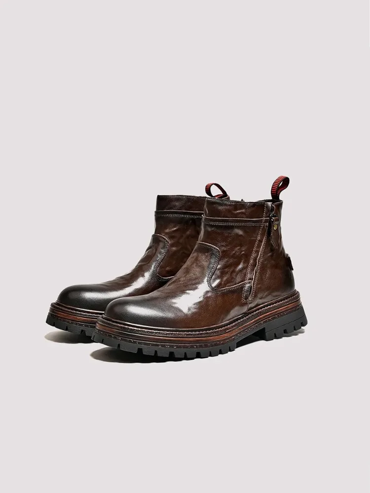 High Quality Casual Thick Sole Genuine Leather Chelsea Boots Men Shoes Formal Cowhide Work British Retro Fashion Ankle Boots
High Quality Casual Thick Sole Genuine Leather Chelsea Boots Men Shoes Formal Cowhide Work British Retro Fashion Ankle Boots