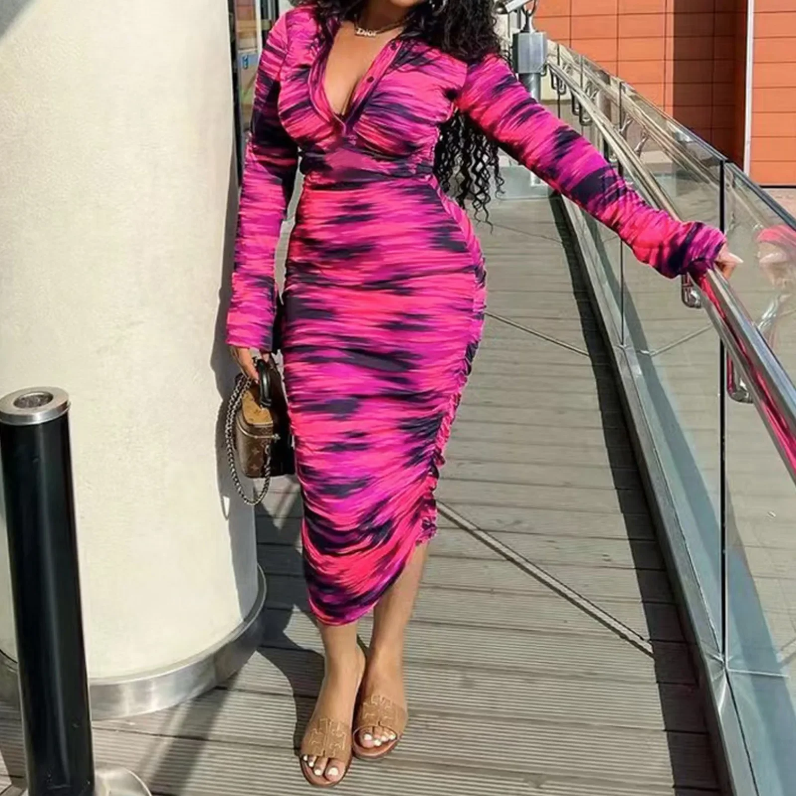 Tie-dyed Printed Sexy V-neck Long Sleeve High Waist Slim Dress Fashion Club Party Retro Sexy Women's Dress Streetwear Vestidos
Tie-dyed Printed Sexy V-neck Long Sleeve High Waist Slim Dress Fashion Club Party Retro Sexy Women's Dress Streetwear Vestidos