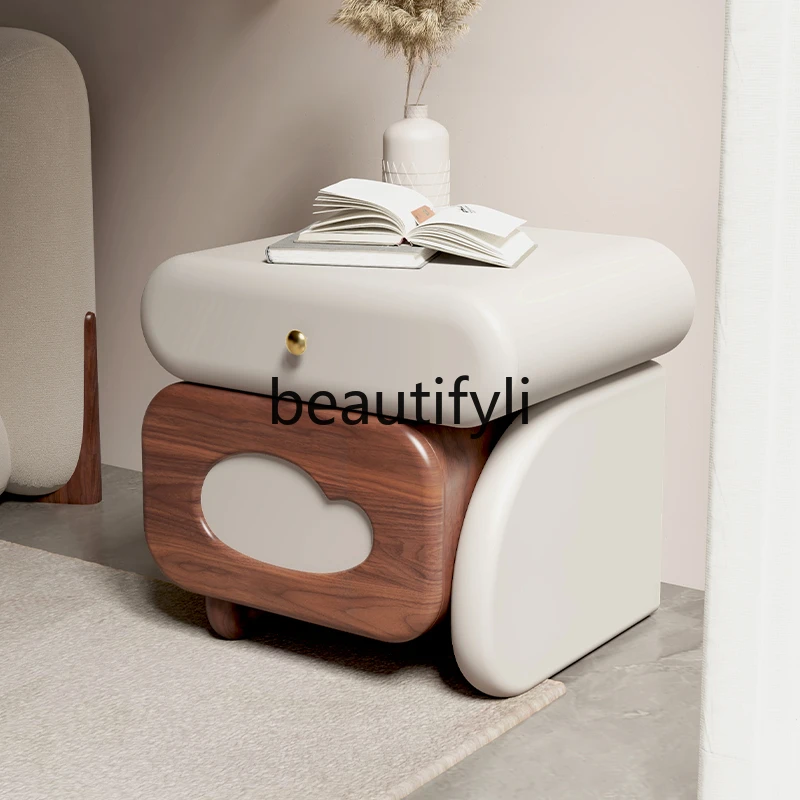 Solid wood creative bedside table rotating walnut home bedroom bedside storage cabinet
Solid wood creative bedside table rotating walnut home bedroom bedside storage cabinet
