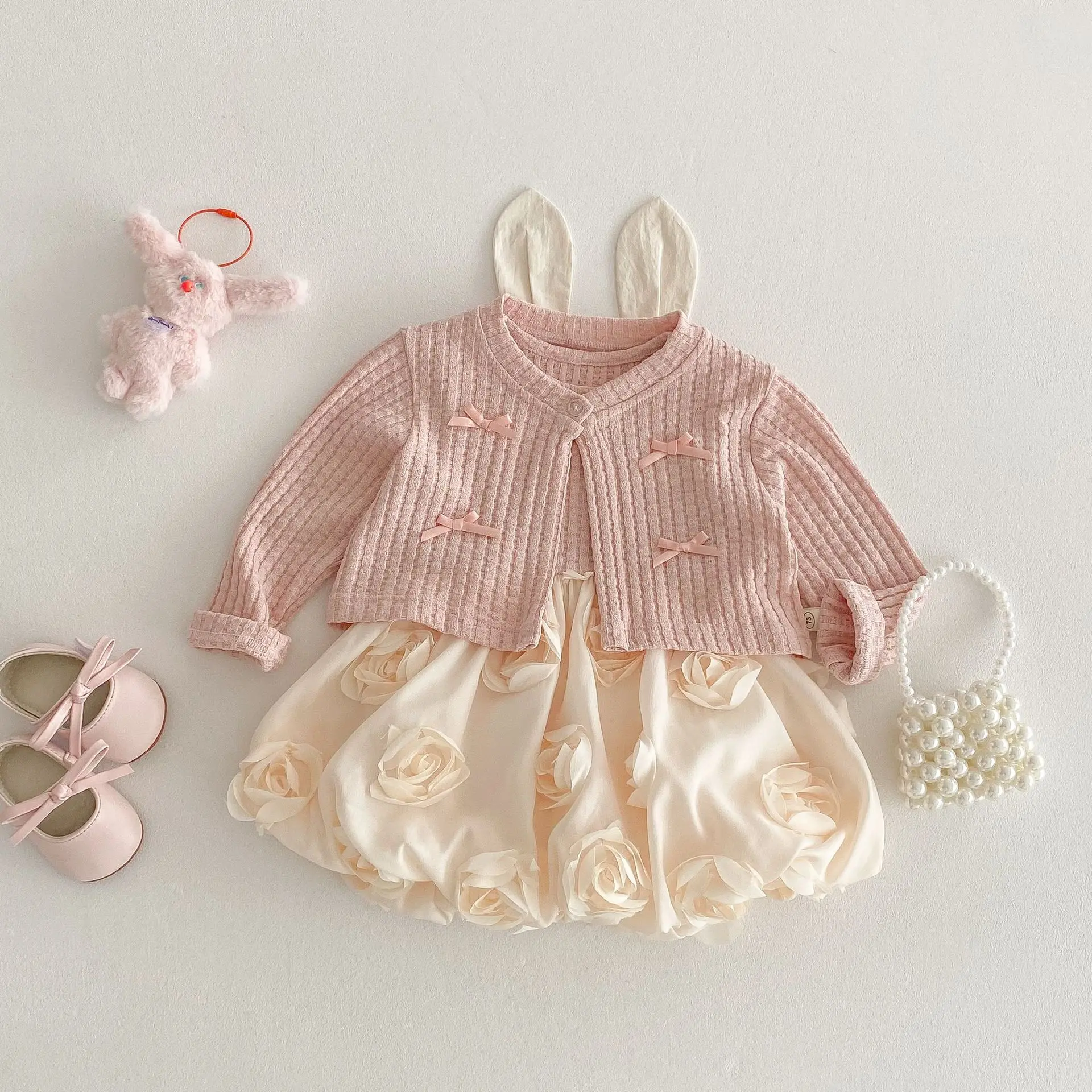 0-5Y Girl Clothes Spring Kids Rose Sleeveless Dress Knitted Bunny Bow Cardigan Birthday Party Dress Princess Style for Girls
0-5Y Girl Clothes Spring Kids Rose Sleeveless Dress Knitted Bunny Bow Cardigan Birthday Party Dress Princess Style for Girls