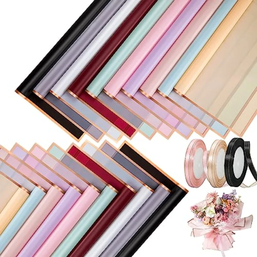 100 Sheets Flower Wrapping Paper with Pure Color Flower Bouquet Wrapping Paper for Waterproof DIY Crafts Packaging, 22.8x22.8 i
100 Sheets Flower Wrapping Paper with Pure Color Flower Bouquet Wrapping Paper for Waterproof DIY Crafts Packaging, 22.8x22.8 i