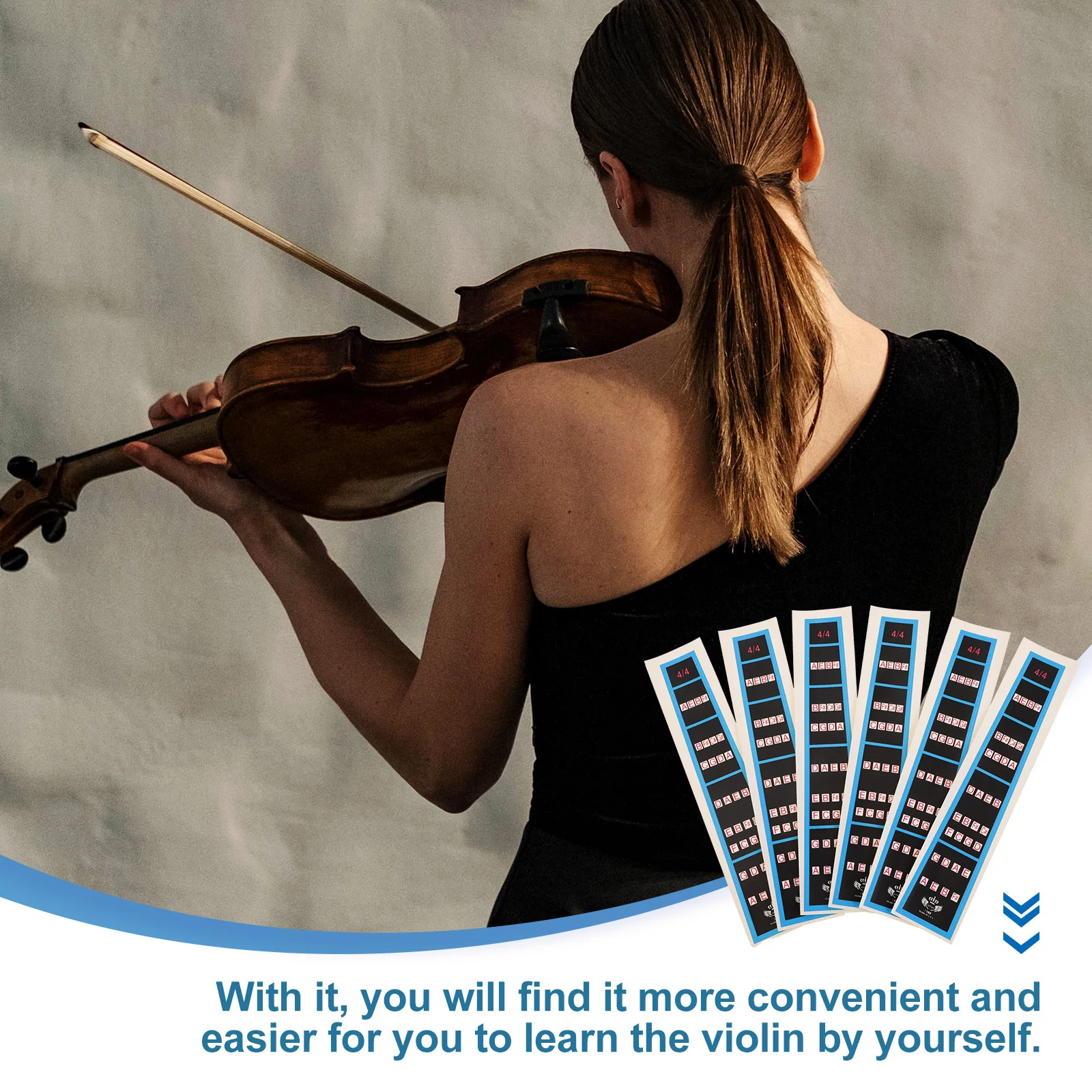 6Pcs Violin Fingerboard Note Stickers Durable Safe Material Violin Practice Aids Finger Position Guides for Beginner Students
6Pcs Violin Fingerboard Note Stickers Durable Safe Material Violin Practice Aids Finger Position Guides for Beginner Students