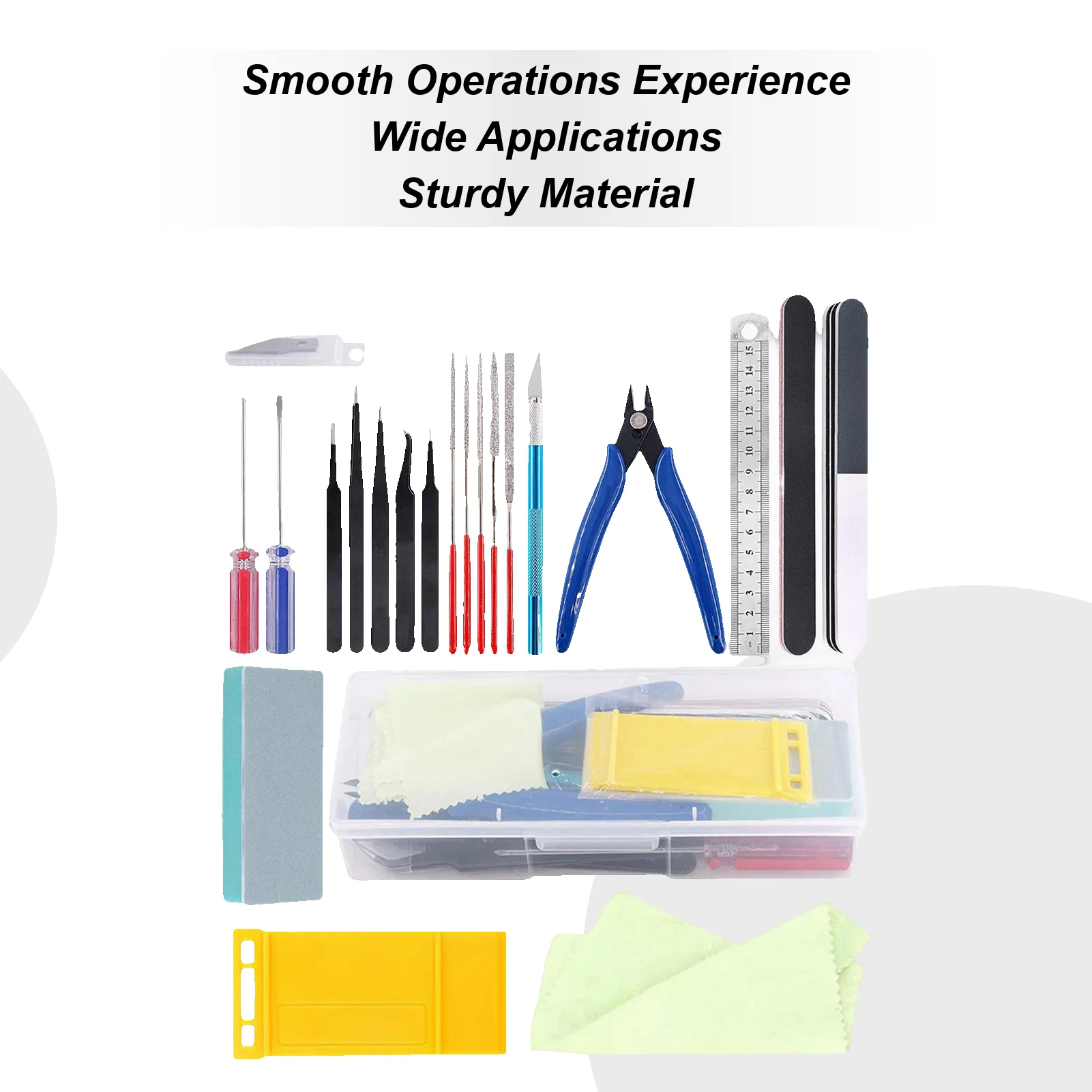 Hobby Tool Kit 21 Pieces Puzzle Assembling Tool Precision Portable Hobby Kit For Electronics Building Woodworking Crafting Car
Hobby Tool Kit 21 Pieces Puzzle Assembling Tool Precision Portable Hobby Kit For Electronics Building Woodworking Crafting Car