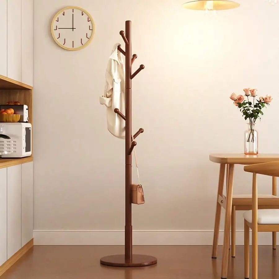 1PC Bedroom Floor Standing Coat Rack, Wooden Clothes Hanger, Suitable For Home And Bedroom Clothes And Bags Organization And Storage
1PC Bedroom Floor Standing Coat Rack, Wooden Clothes Hanger, Suitable For Home And Bedroom Clothes And Bags Organization And Storage