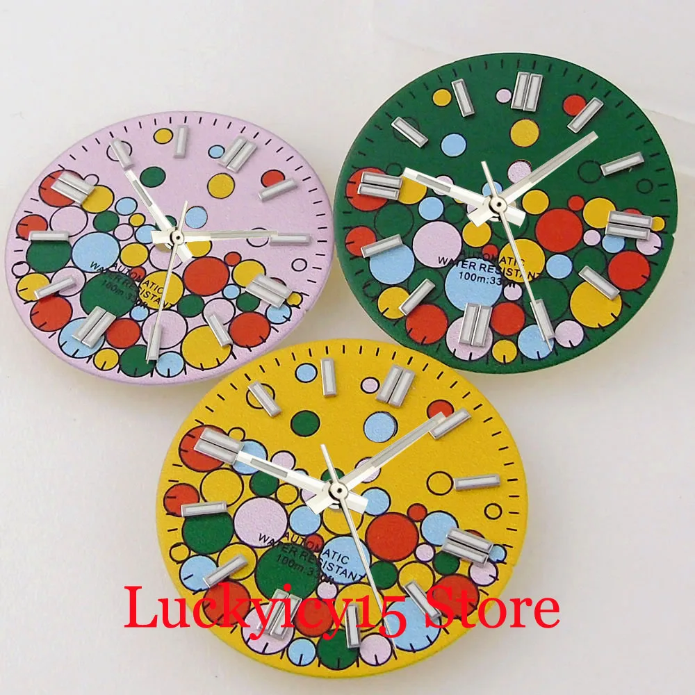 Bliger Lume 29mm Sky Blue/Pink/Green/yellow Sterile Watch Dial Hands Set Fit NH35A NH36A SKX SRP MINGZHU MIYOTA ETA2824 PT5000
Bliger Lume 29mm Sky Blue/Pink/Green/yellow Sterile Watch Dial Hands Set Fit NH35A NH36A SKX SRP MINGZHU MIYOTA ETA2824 PT5000