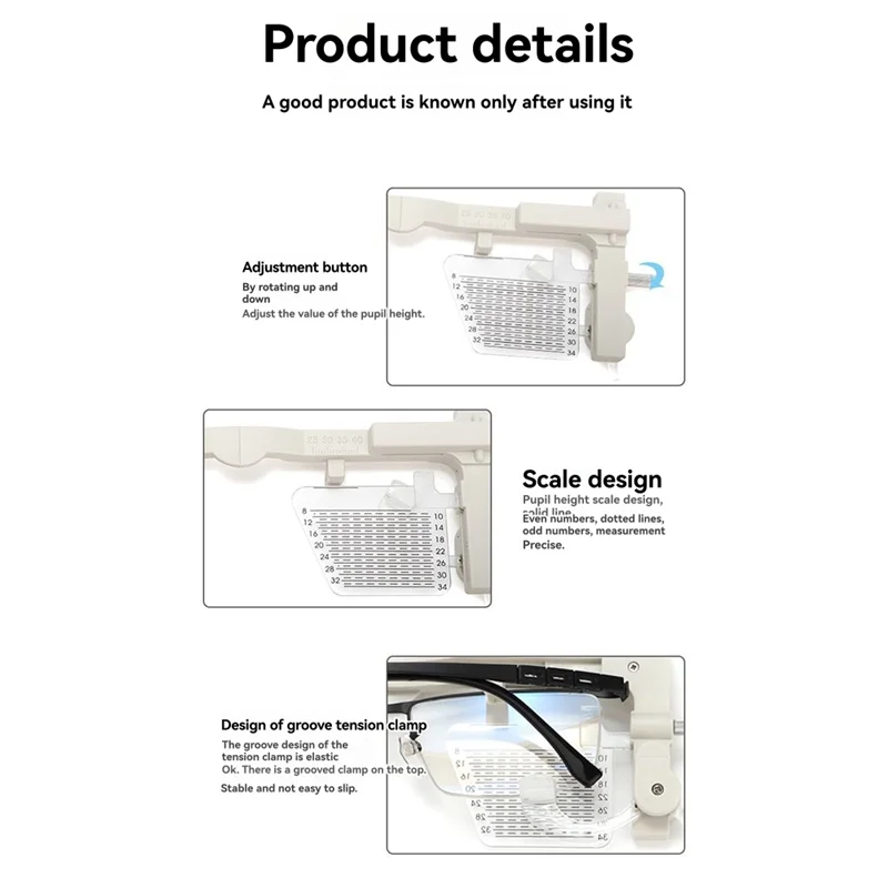 ABCA-Pupil Height Distance Meter Glasses Ruler Optical Equipment Adjustable CE Approved Aluminum Box
ABCA-Pupil Height Distance Meter Glasses Ruler Optical Equipment Adjustable CE Approved Aluminum Box