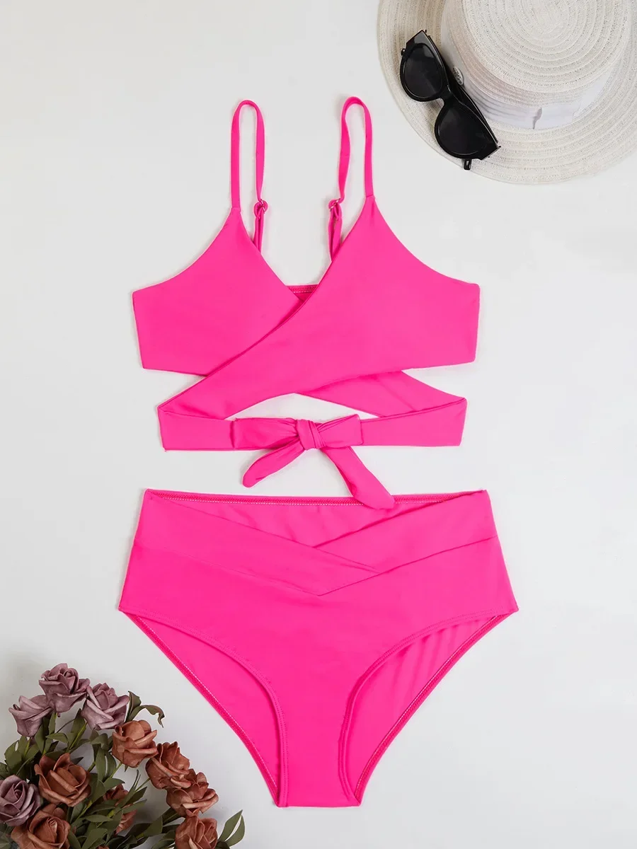2025 Cross Straps High Waist Bikinis Women Sexy Red Swimsuit Push Up Swimwear Female Bathing Suit Swimming Summer Beachwear
2025 Cross Straps High Waist Bikinis Women Sexy Red Swimsuit Push Up Swimwear Female Bathing Suit Swimming Summer Beachwear
