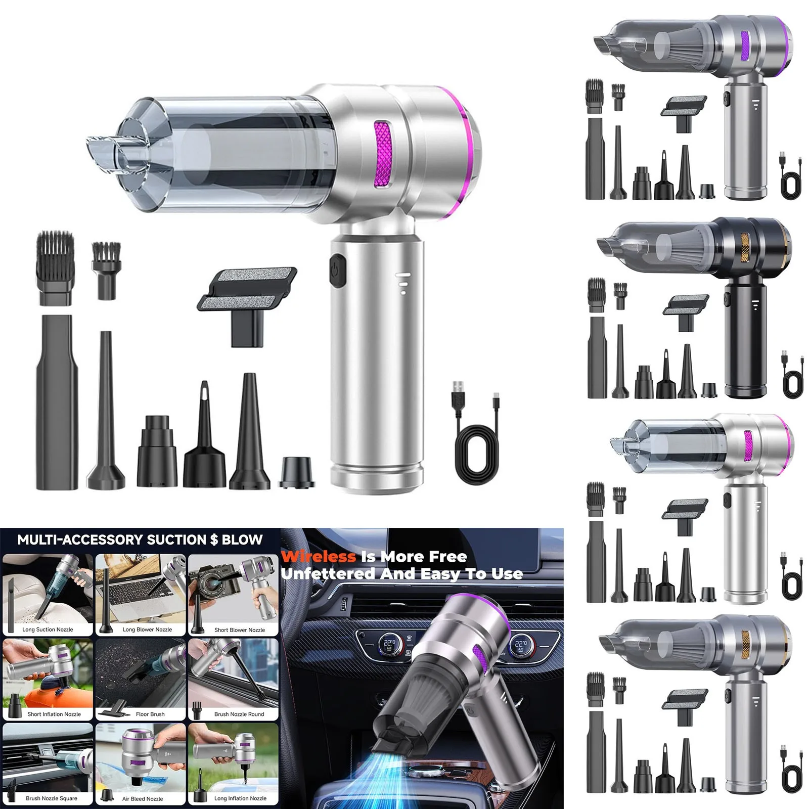 Handheld Vacuum Cordless Car Vacuum Portable Powerful Suction 4 In 1 Vacuum Cleaner For Car Car Vacuum Powerful Suction Recharge
Handheld Vacuum Cordless Car Vacuum Portable Powerful Suction 4 In 1 Vacuum Cleaner For Car Car Vacuum Powerful Suction Recharge