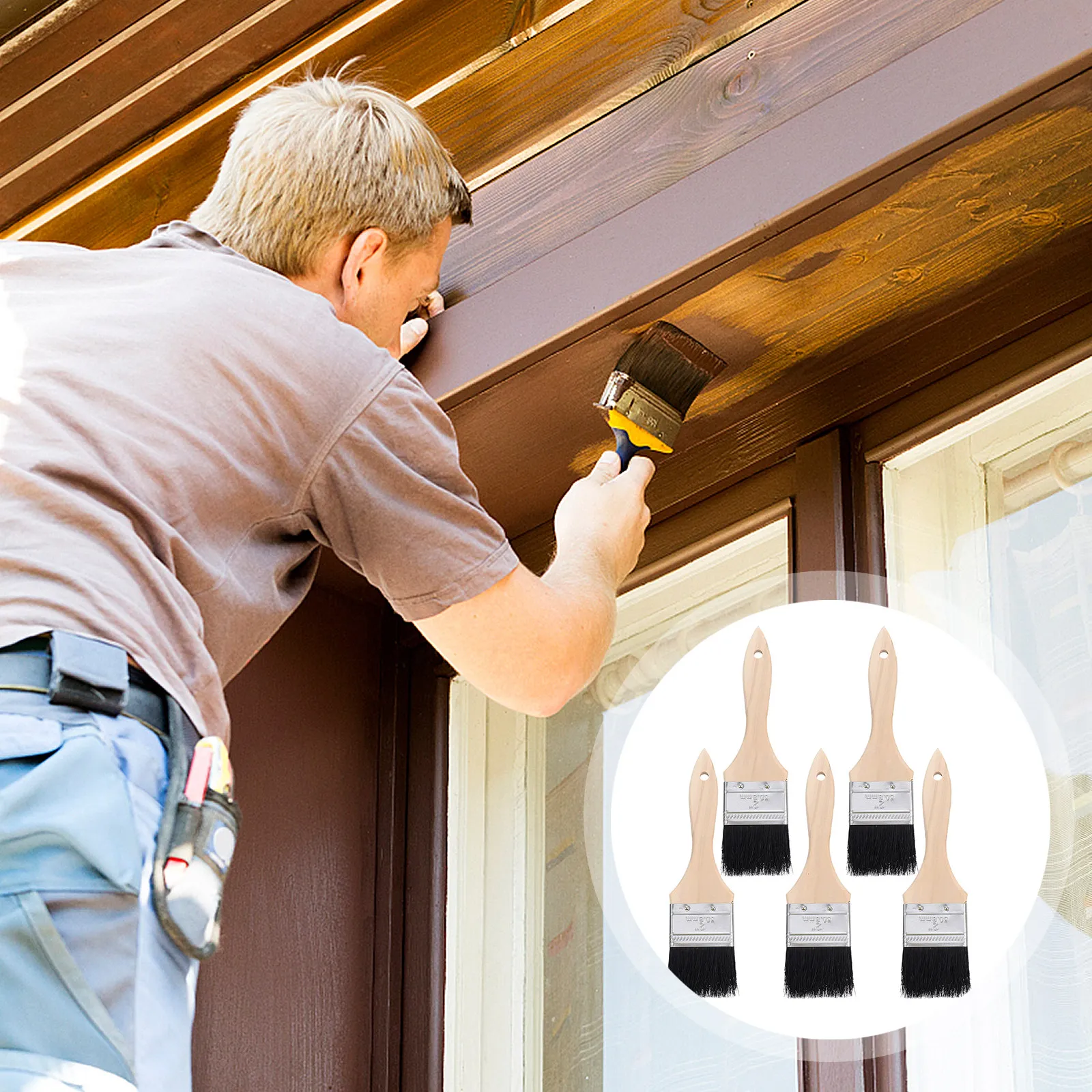 Набор из 5 профессиональных кистей с экологичной щетиной для масляных красок, лаков, клеев, для росписи лодок, домашней живописи и рисования, простое использование
Набор из 5 профессиональных кистей с экологичной щетиной для масляных красок, лаков, клеев, для росписи лодок, домашней живописи и рисования, простое использование