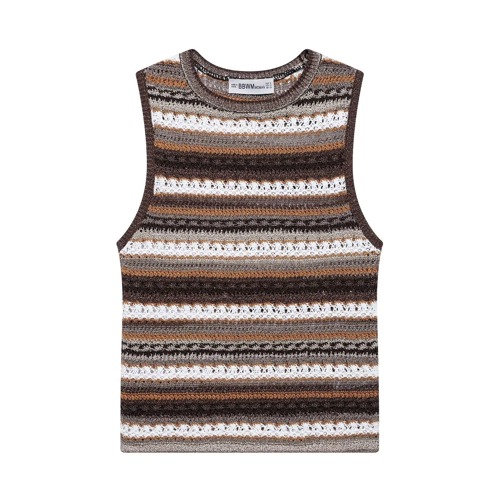 Dave&Di New Women's Versatile Round Neck Sleeveless Striped Knitted Top
Dave&Di New Women's Versatile Round Neck Sleeveless Striped Knitted Top