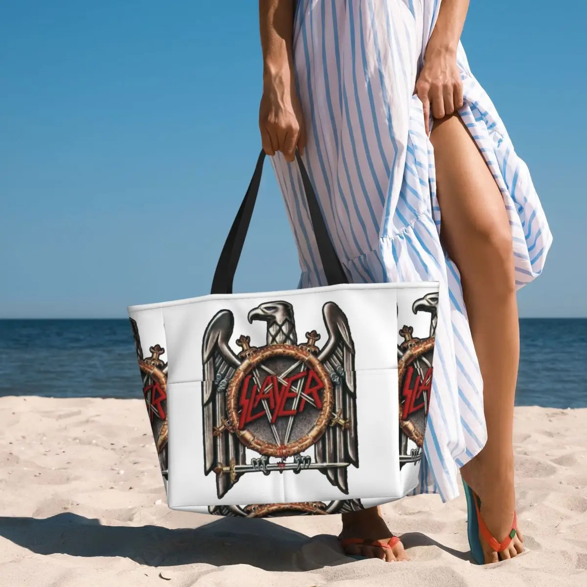 Slayer Heavy Metal Rock Band Beach Tote Bag Sport Gym Yoga Duffle Large Tote Bag Women Travel Bag Fitness bag
Slayer Heavy Metal Rock Band Beach Tote Bag Sport Gym Yoga Duffle Large Tote Bag Women Travel Bag Fitness bag