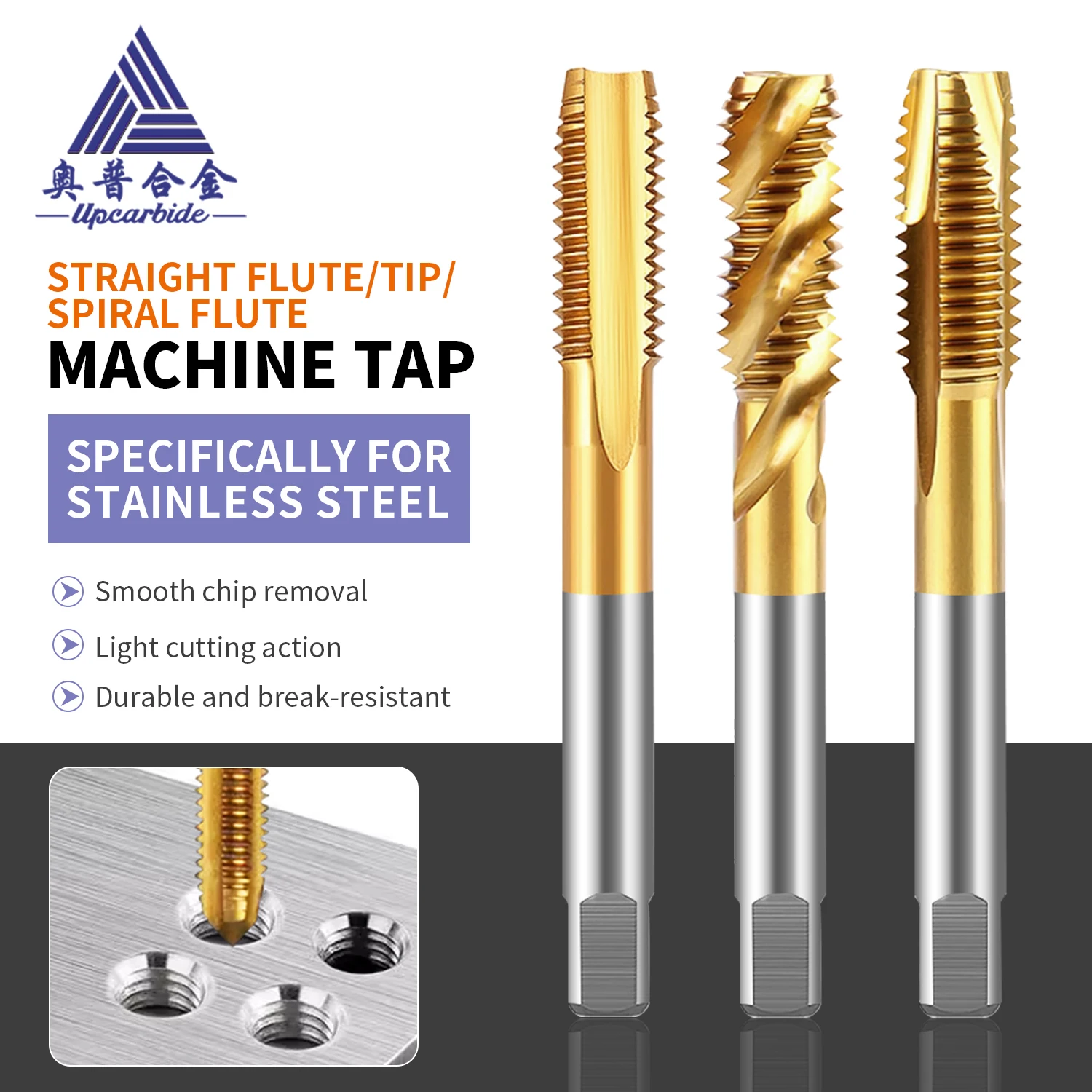 Titanium Coated Thread Tap Drill Metric HSS6542 Spiral Fluted Screw Tap M3
Titanium Coated Thread Tap Drill Metric HSS6542 Spiral Fluted Screw Tap M3