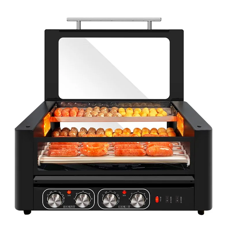 Commercial Hot Dog Roller Grill Machine with Automatic Timer Dual Temperature Control 7-Rod Desktop Sausage and Meatball
Commercial Hot Dog Roller Grill Machine with Automatic Timer Dual Temperature Control 7-Rod Desktop Sausage and Meatball