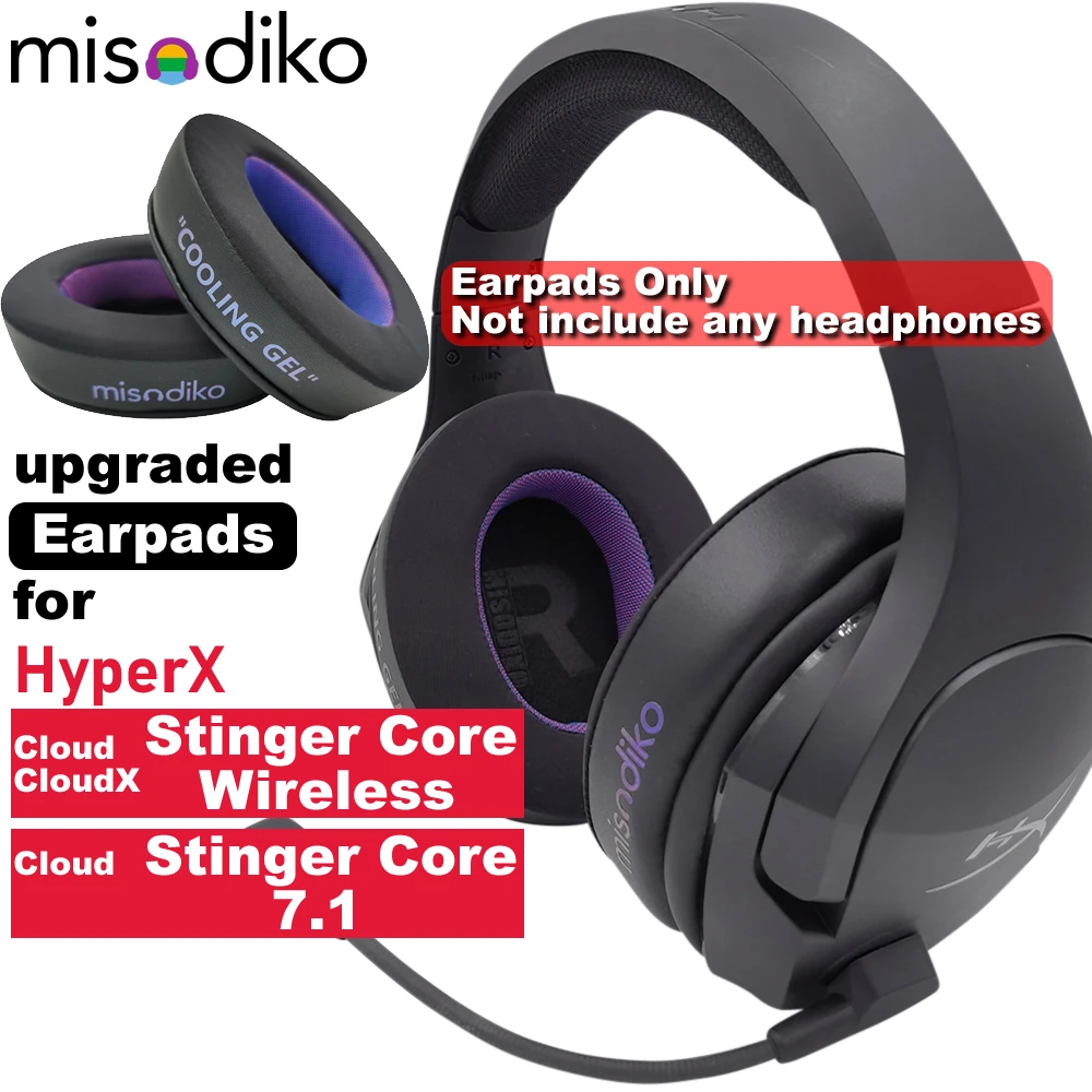 misodiko Earpads/ Headband Pad Replacement for HyperX Cloud (CloudX) Stinger Core Wireless/ 7.1 Gaming Headset
misodiko Earpads/ Headband Pad Replacement for HyperX Cloud (CloudX) Stinger Core Wireless/ 7.1 Gaming Headset