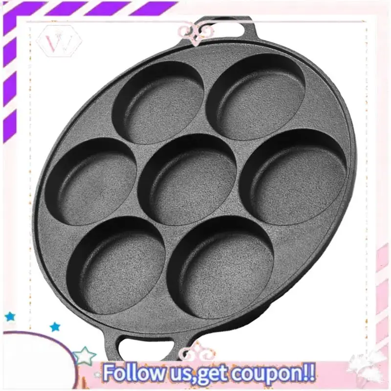 Premium 7 Hole Egg Pancake Steak Pan Cast Iron Non-Stick Kitchen Cooking Ham Pan Breakfast Maker Cookware Omelet Pancake
Premium 7 Hole Egg Pancake Steak Pan Cast Iron Non-Stick Kitchen Cooking Ham Pan Breakfast Maker Cookware Omelet Pancake