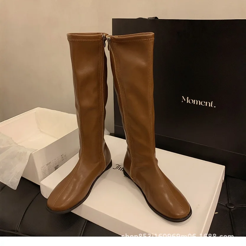 2025 new Korean version minimalist high top knight boots for women flat bottomed round headed straight leg side zipper women's
2025 new Korean version minimalist high top knight boots for women flat bottomed round headed straight leg side zipper women's