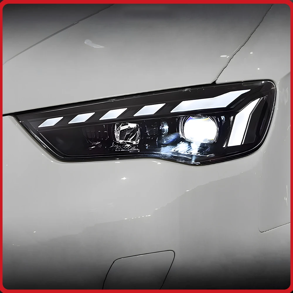Передние фары для Audi A3 2013-2016, комплект фар с LED-подсветкой в стиле A5, эффект запуска, динамический указатель поворота, установка Plug and Play.
Передние фары для Audi A3 2013-2016, комплект фар с LED-подсветкой в стиле A5, эффект запуска, динамический указатель поворота, установка Plug and Play.