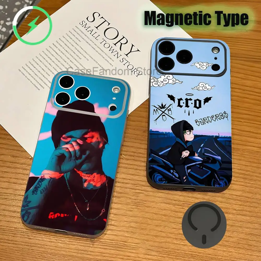 Rapper C.R.O Crocraxker Shockproof Transparent gray Phone Case For iPhone 17,16,15,14,13,12,11,Pro,Max,Plus,Magnetic Charging
Rapper C.R.O Crocraxker Shockproof Transparent gray Phone Case For iPhone 17,16,15,14,13,12,11,Pro,Max,Plus,Magnetic Charging