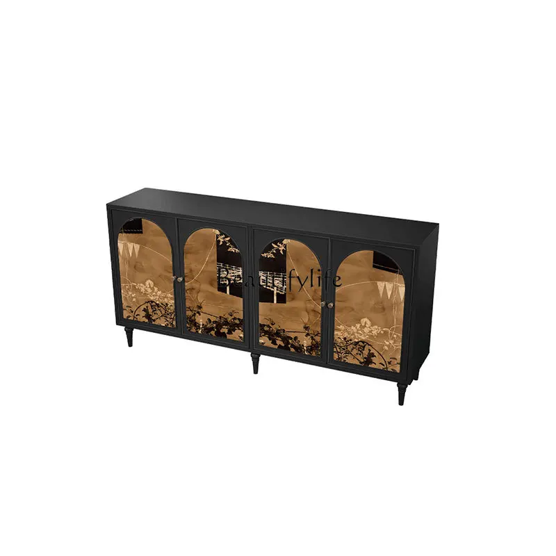 Medieval solid wood entrance cabinet French living room storage retro light luxury dining side cabinet
Medieval solid wood entrance cabinet French living room storage retro light luxury dining side cabinet