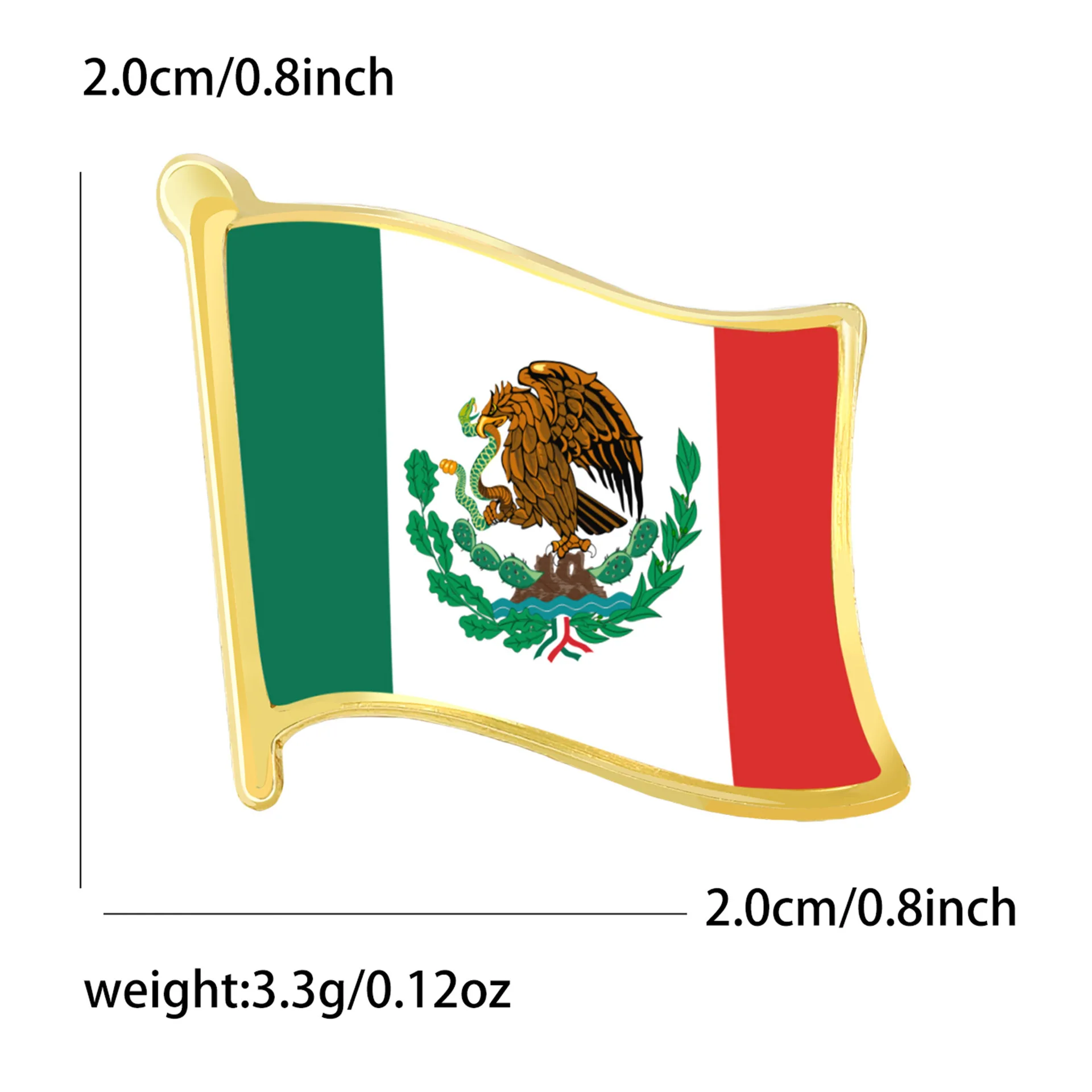 Wholesale of fashionable Mexican flag oil dripping brooch, collar needle, cufflinks
Wholesale of fashionable Mexican flag oil dripping brooch, collar needle, cufflinks