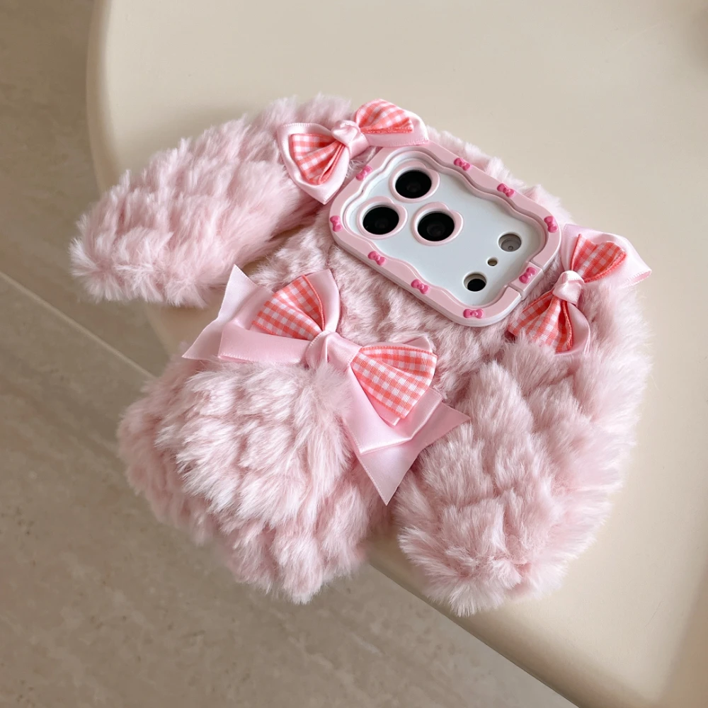 3D Fuzzy Plush Winter Warmth Plaid Rabbit Case For iPhone 13 14 15 17 16 Pro Max Plus Furry Bunny Fur Hair Long Ears Back Cover
3D Fuzzy Plush Winter Warmth Plaid Rabbit Case For iPhone 13 14 15 17 16 Pro Max Plus Furry Bunny Fur Hair Long Ears Back Cover