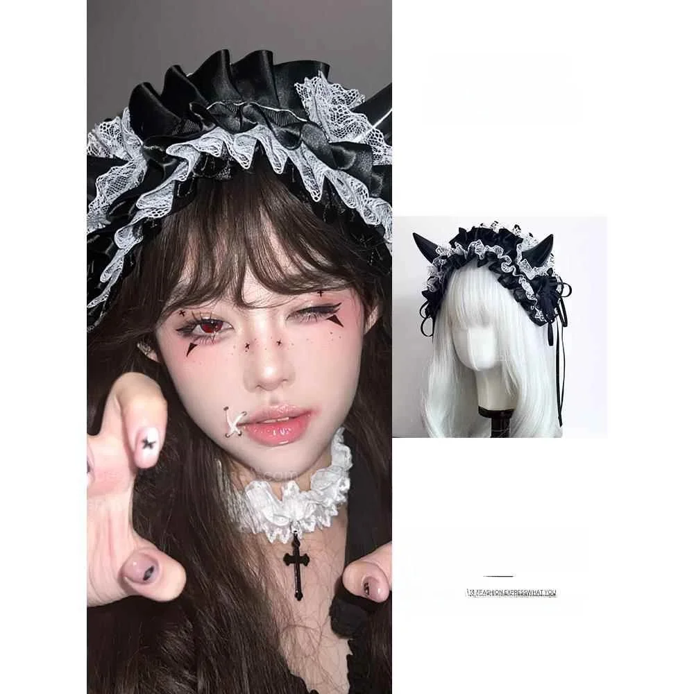 Halloween Decorative Devilish Lace Women's Hair Accessories Lolita Costume Headwear Gothic Demon Horn Girls Festive Props
Halloween Decorative Devilish Lace Women's Hair Accessories Lolita Costume Headwear Gothic Demon Horn Girls Festive Props