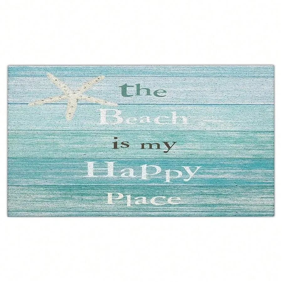 Beach Door Mat, The Beach Is My Happy Place Starfish Beach Door Mat Indoor Outdoor Entrance Porch, Ocean Coastal Beachy Bath Ma
Beach Door Mat, The Beach Is My Happy Place Starfish Beach Door Mat Indoor Outdoor Entrance Porch, Ocean Coastal Beachy Bath Ma